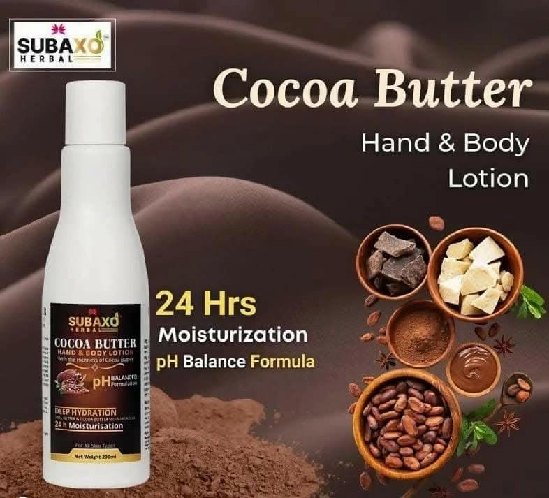 Subaxo Herbal Cocoa Butter & Honey Almond Hand & Body Lotion Combo (200ml each,Pack Of 2)