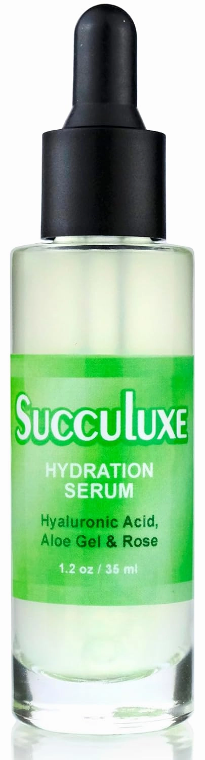 Succuluxe Hydration Serum - with Hyaluronic Acid, Aloe Vera & Rose for Sensitive Skin & Dry Skin