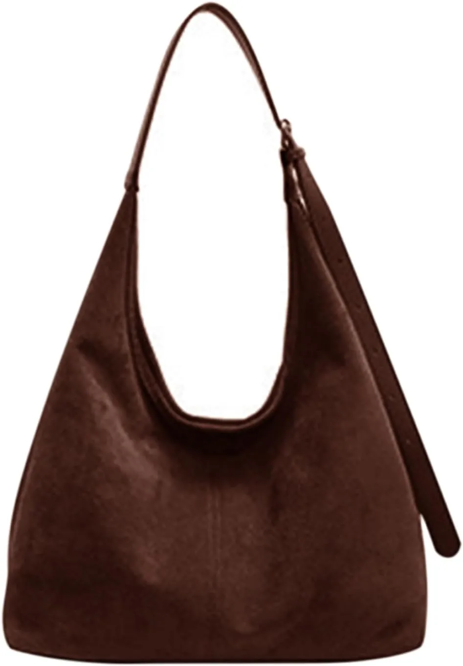 Suede Tote Bags for Women, Coffee Suede Tote Bag, Suede Shoulder Bag, Suede Handbags for Travel Shopping Work