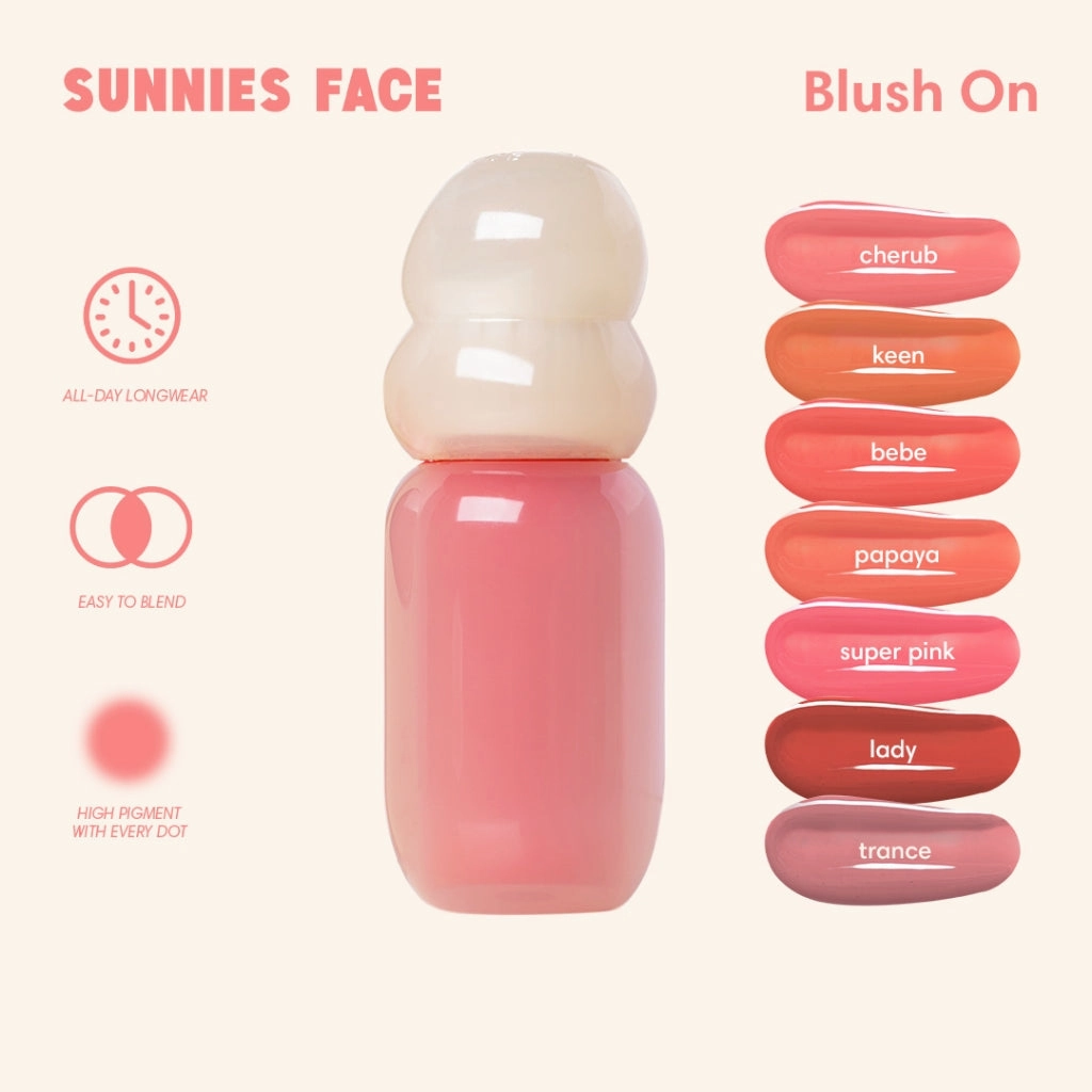 Sunnies Face Blush On - Super Pink in Vibrant Pink
