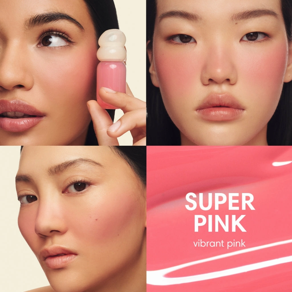 Sunnies Face Blush On - Super Pink in Vibrant Pink