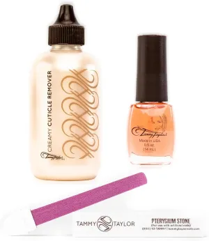 Tammy Taylor Cuticle Removal Kit | Creamy Cuticle Remover, Pterygium Stone & Cuticle Oil