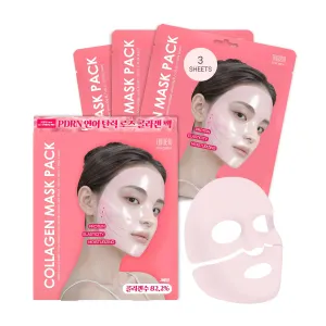 tenzero Rose Peptide Collagen Mask Pack, Overnight Hydrogel Mask, Deep Hydrating, Elasticity Enhancing, Anti Wrinkle Lifting, Firming, Nourishing with Collagen, Rose Peptides, 30g x 3 Sheets