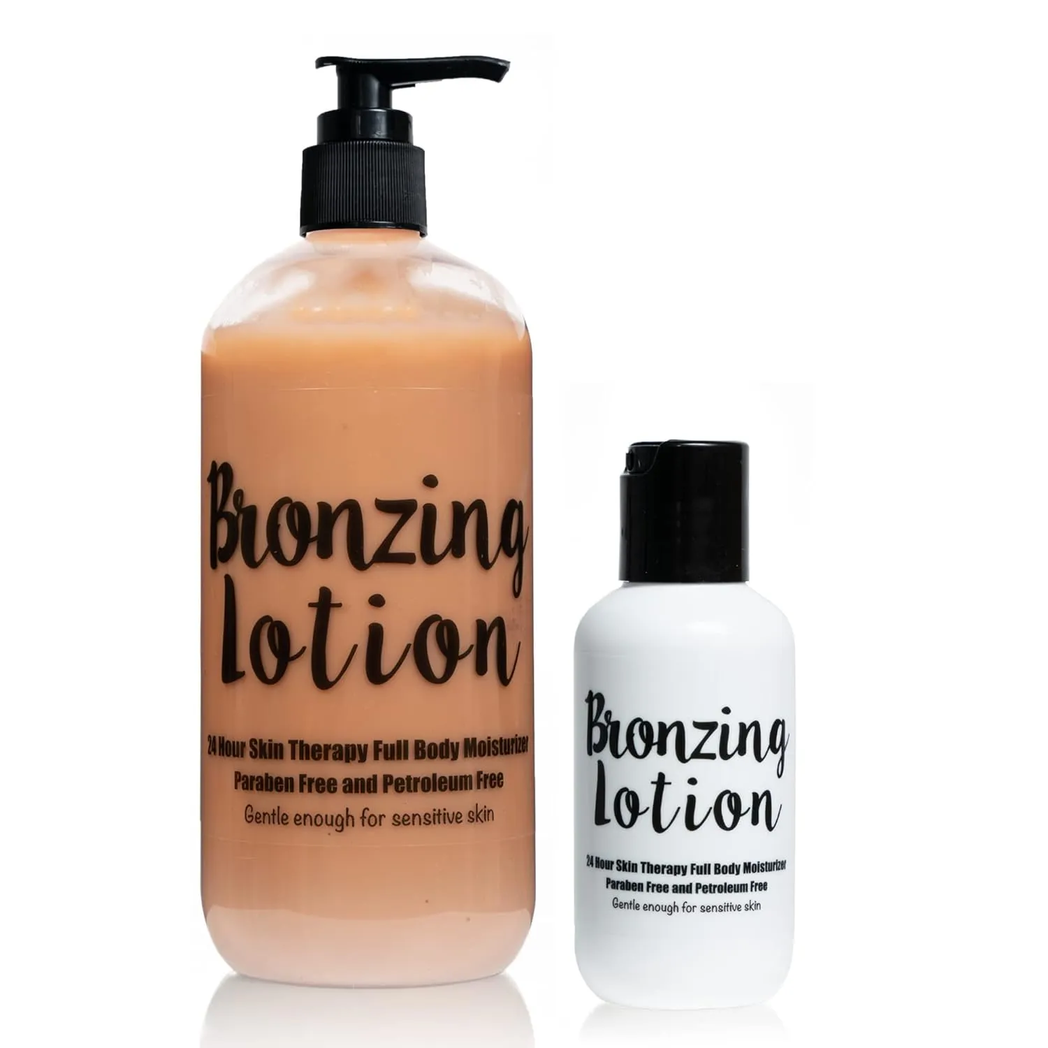 The Lotion Company 24 Hour Skin Therapy Lotion, Bronzing Lotion;Full Body Moisturizer, w/ Aloe Vera, 16 oz bottle  2 oz travel size