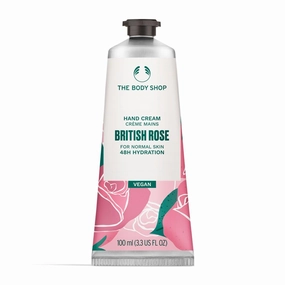 The Body Shop British Rose Hand Cream – Fresh Dewy Fragrance, On-the-Go Hydration & Protection – 100 ml (3.3 US fl oz)