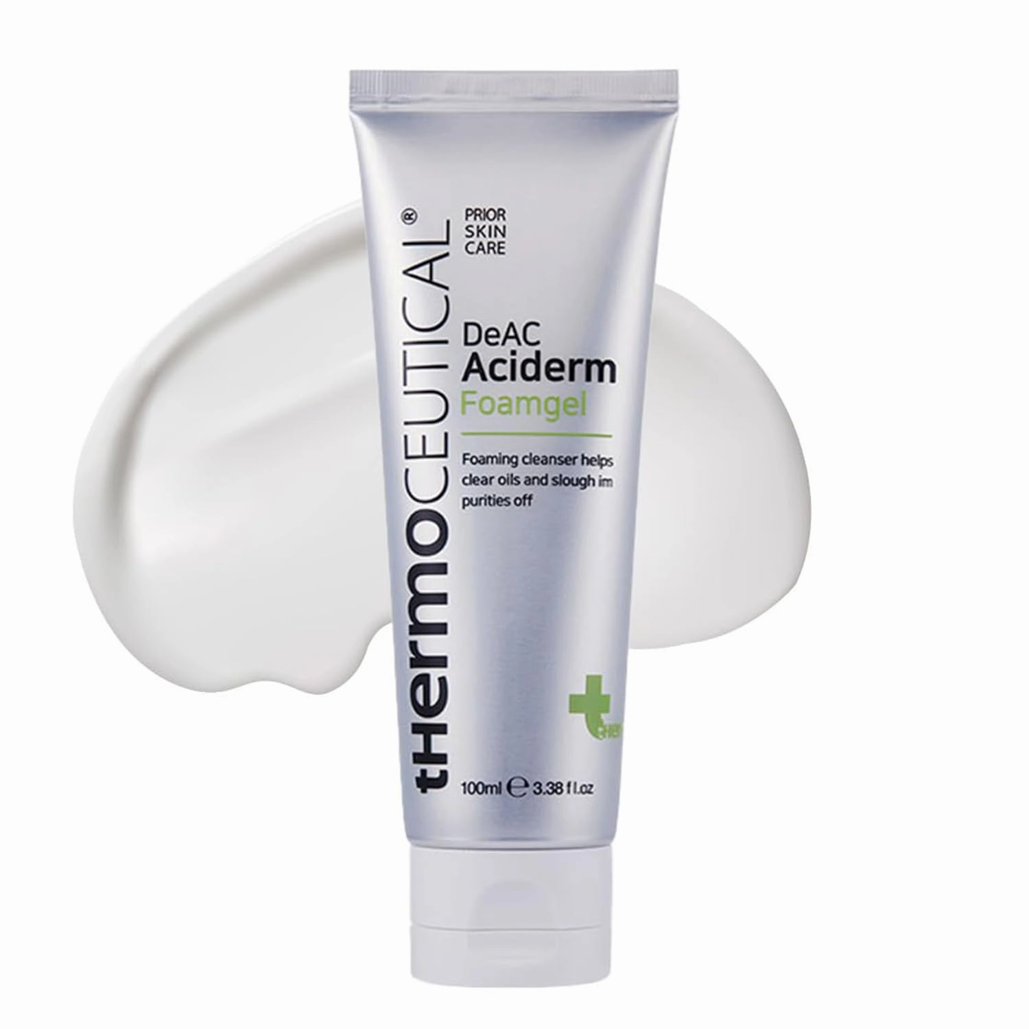 tHermoCEUTICAL DeAC Aciderm Foamgel – Acne Face Wash with Salicylic & Glycolic Acid | Oil‑Control Exfoliating Cleanser for Oily, Acne‑Prone Skin | Pore Care Cleansing Foam, 3.38 fl oz