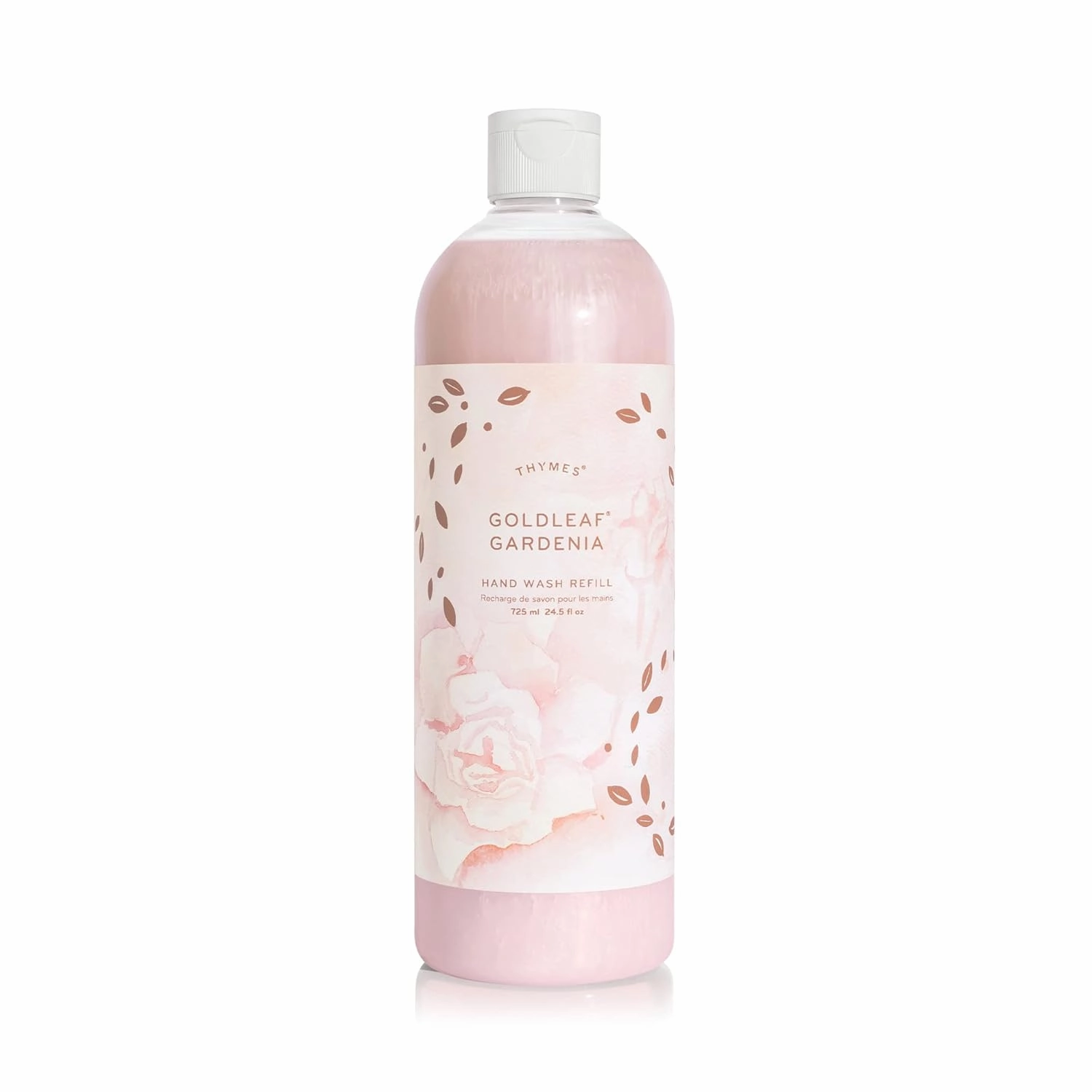 Thymes Hand Wash Refill - Lightly Scented Liquid Hand Soap for Bathroom and Kitchen Refill - Moisturizing Formula with Natural Ingredients (Goldleaf Gardenia, 24.5 fl oz)
