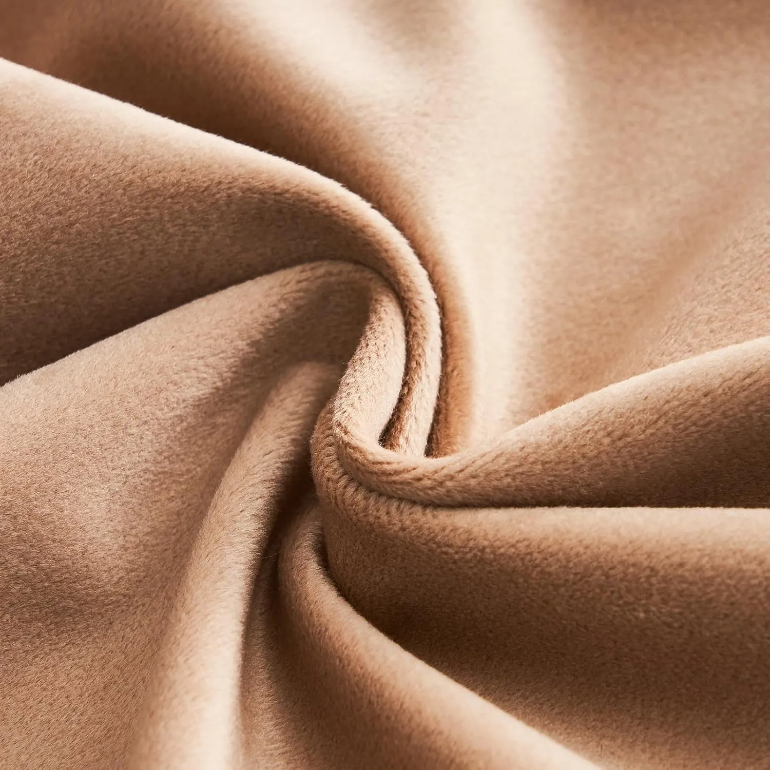 Topfinel Blush Beige Velvet Curtains Blackout Curtains 84 Inches Long,Room Darkening Thermal Insulated Soundproof Modern Nursery Grommet Crushed Velvet Drapes for Bedroom 2 Panels