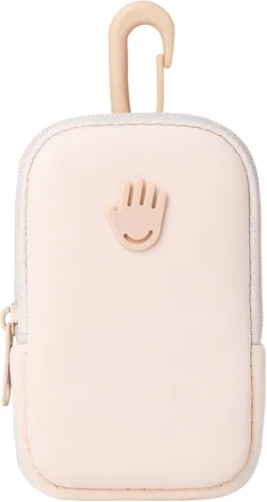 Touchette Zippered Pouch, Attachable Fashion Accessory with Snap Hook for Touchland Hand Sanitizer 1FL OZ., Blush Pink