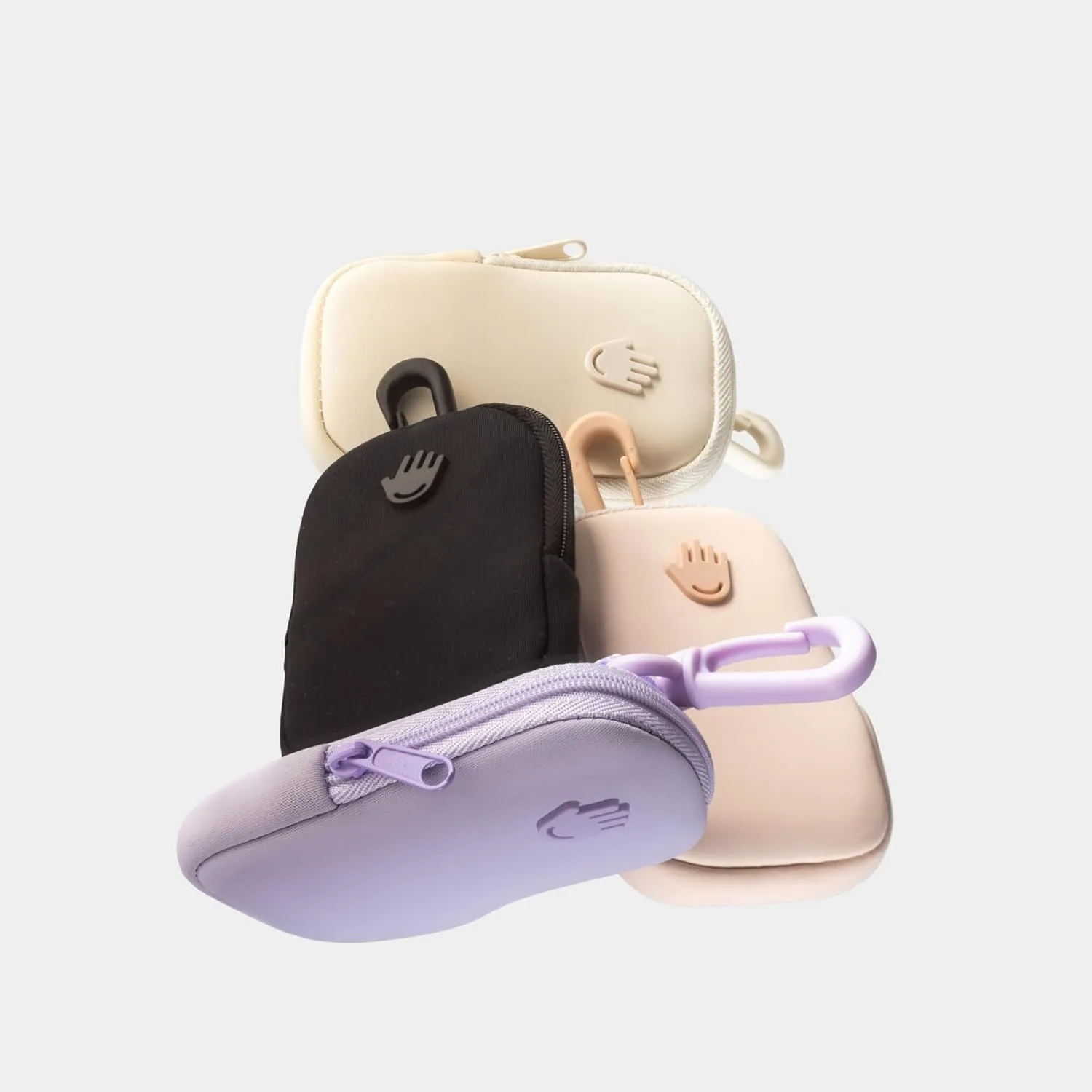 Touchette Zippered Pouch, Attachable Fashion Accessory with Snap Hook for Touchland Hand Sanitizer 1FL OZ., Blush Pink