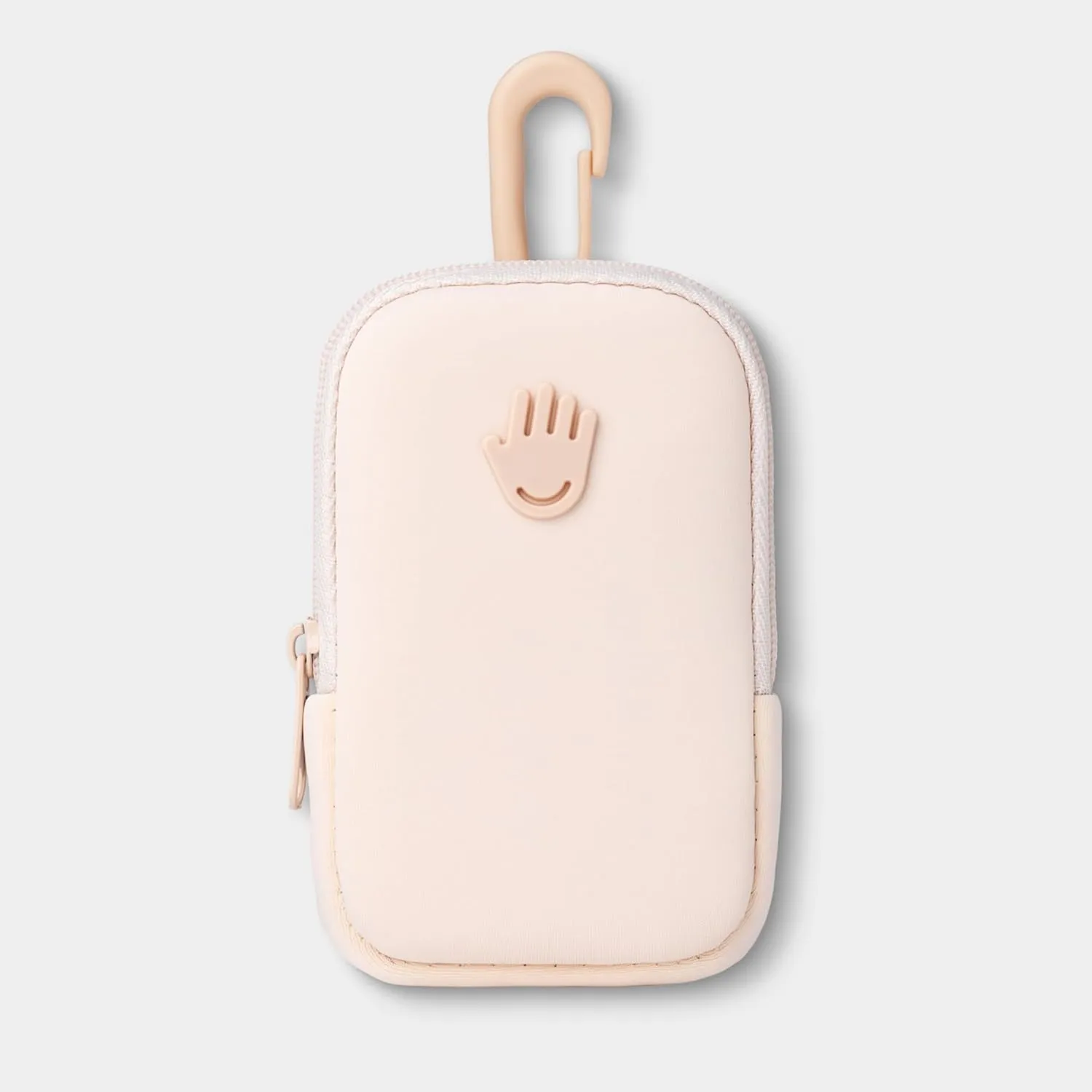 Touchette Zippered Pouch, Attachable Fashion Accessory with Snap Hook for Touchland Hand Sanitizer 1FL OZ., Blush Pink