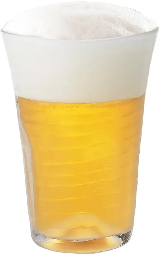 Toyo Sasaki Glass P-52013-302 Foaming Glass Mountain Beer Glass, Translucent, 1 Piece