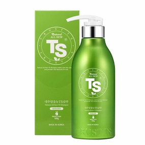TS Natural All New TS Shampoo | Korean Shampoo for Sensitive Scalp | Hair & Scalp Care with Salicylic Acid and Natural Ingredients | Sulfate-Free Dandruff & Itchy Scalp Relief (16.9 Fl Oz / 500mL)