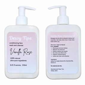 Vanilla Rose Face Cleansing Oil and Makeup Remover All Natural Moisturizing 8.45 fl.oz