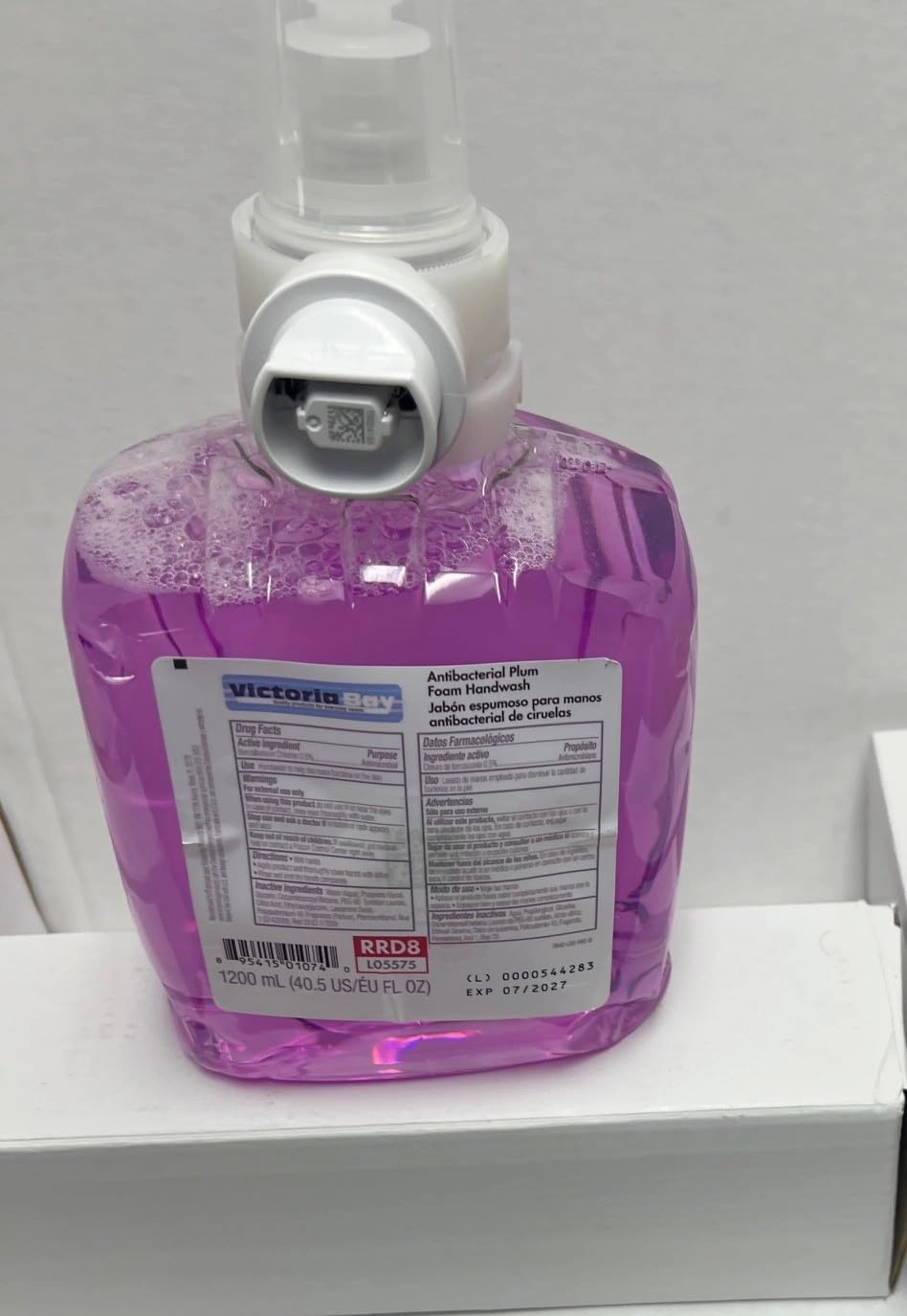 Victoria Bay Antibacterial Plum Foam Hand Soap, 40.5 fl oz, Purple