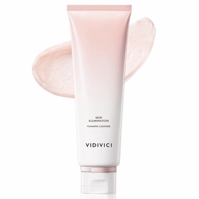 VIDIVICI Skin Illumination Foaming Cleanser – Radiance Facial Cleanser with Amino Acid Complex & Rose Water – Moist and Silky Foam for Dazzling Skin – Slightly Acidic pH Balancing Face Wash, 4.05oz.