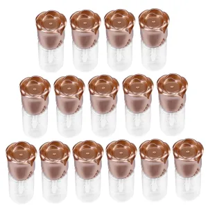 Waterproof Rose Gold Diy Lip Gloss Tubes 15pcs Plastic Bottles Screw Cap for Travel