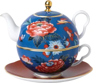 Wedgwood Paeonia Blush, 18cm, Tea for One Blue/Red