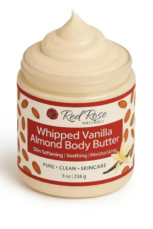 Whipped Body Butter, Scented Vanilla Body Moisturizer 8 oz., Coconut Oil & Shea Butter for Sensitive, Dry Skin, Non-Greasy, Soft & Creamy, Natural Skincare for Women & Men – Vegan