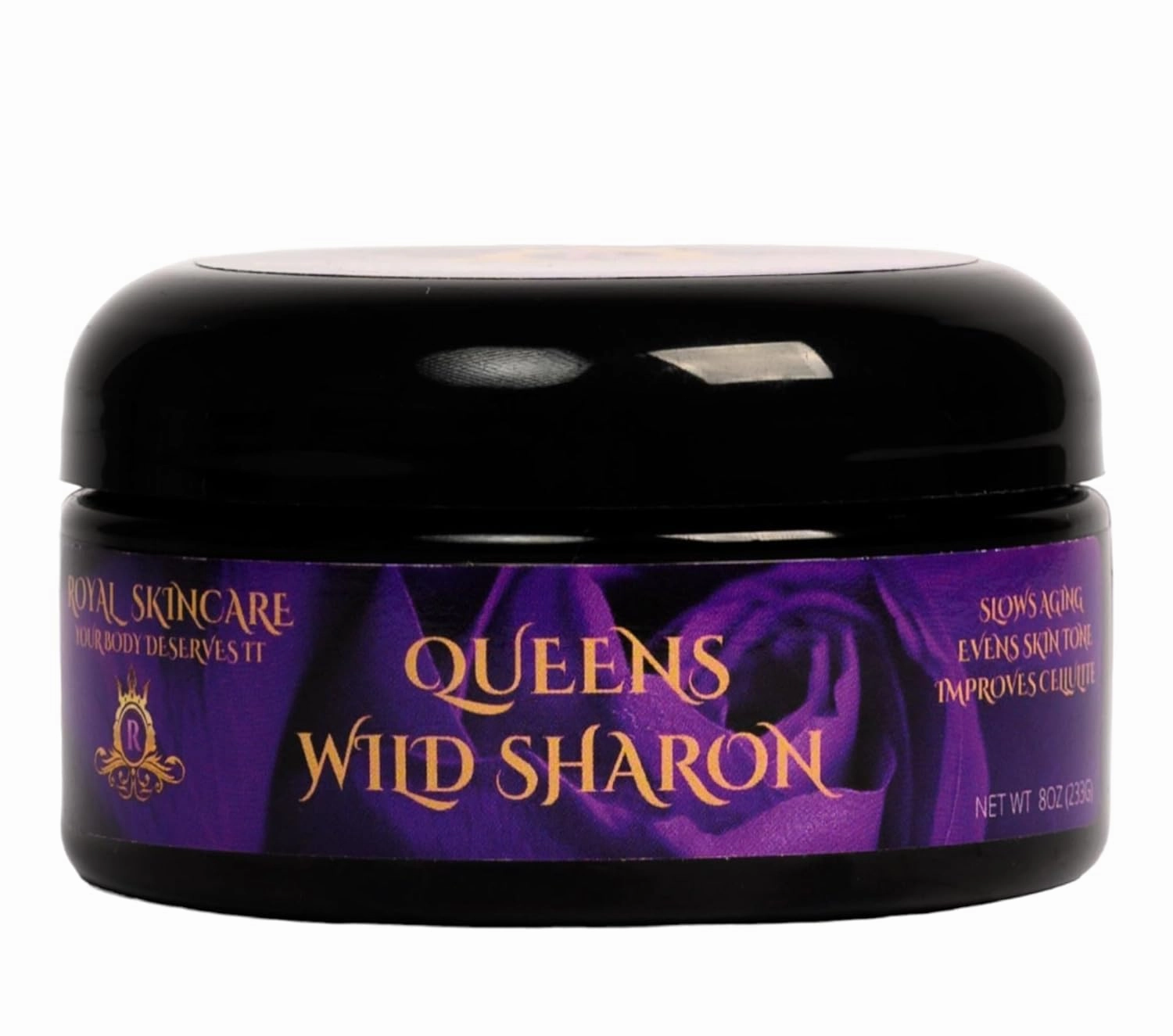 Wild Sharon, Royal Skincare Premium Body Butter for Women, Hydrating and Firming Skincare for Dry Skin, Cellulite, Stretch Marks, or Uneven Tone, Restores Soft Supple Firmness, 8 oz, 12 oz. (8oz)