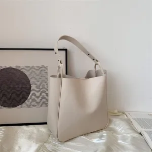 Women's Handbags Women's Handbag Shoulder Bag Shopping Travel Bag Large Capacity Women's Handbag(Beige)
