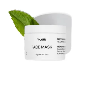 Y’OUR Purifying Detox Face Mask: Blackhead, Whitehead & Pore Remover; Anti-Acne & Pimple Care; Cleansing & Exfoliating for Hydrating & Glowing Skin; With Salicylic Acid & Bentonite Clay. Made in USA